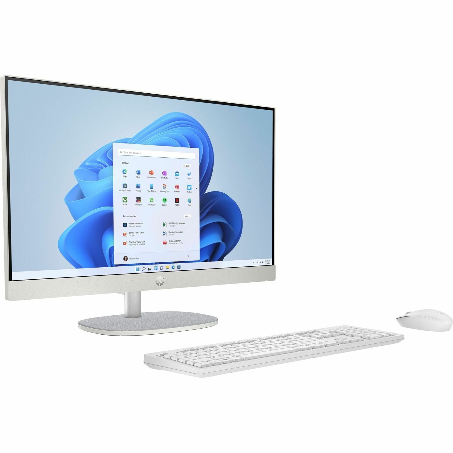 HP 24-cr0000a 24-cr0090 All-in-One Computer - AMD Ryzen 7 7730U - 16 GB - 512 GB SSD - 23.8" Full HD Touchscreen - Shell White