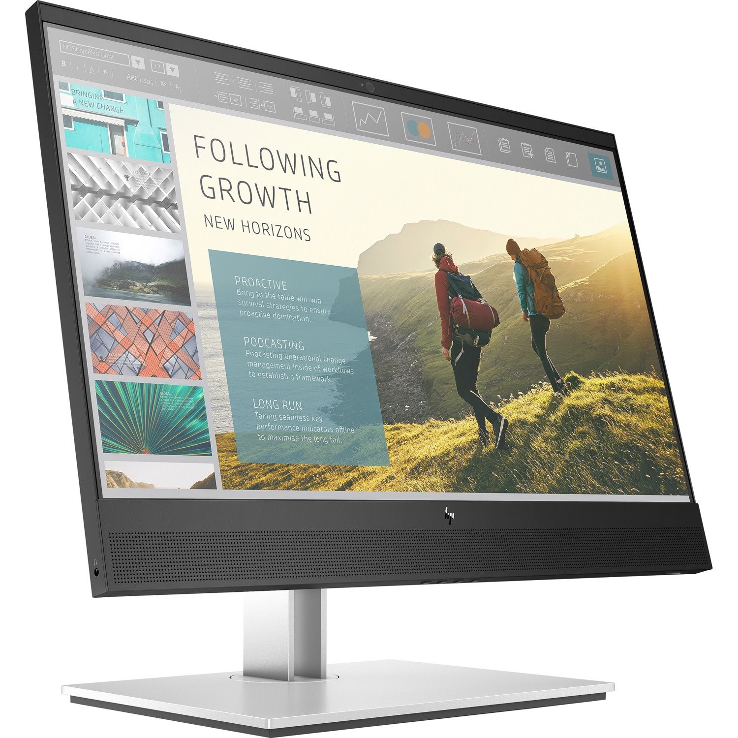 HP Mini-in-One 24" Class Webcam Full HD LCD Monitor - 16:9 - Black, Silver