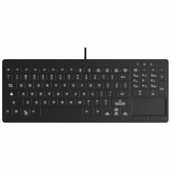 TG3 Electronics TG3 Black 95 Key White Backlit Touchpad