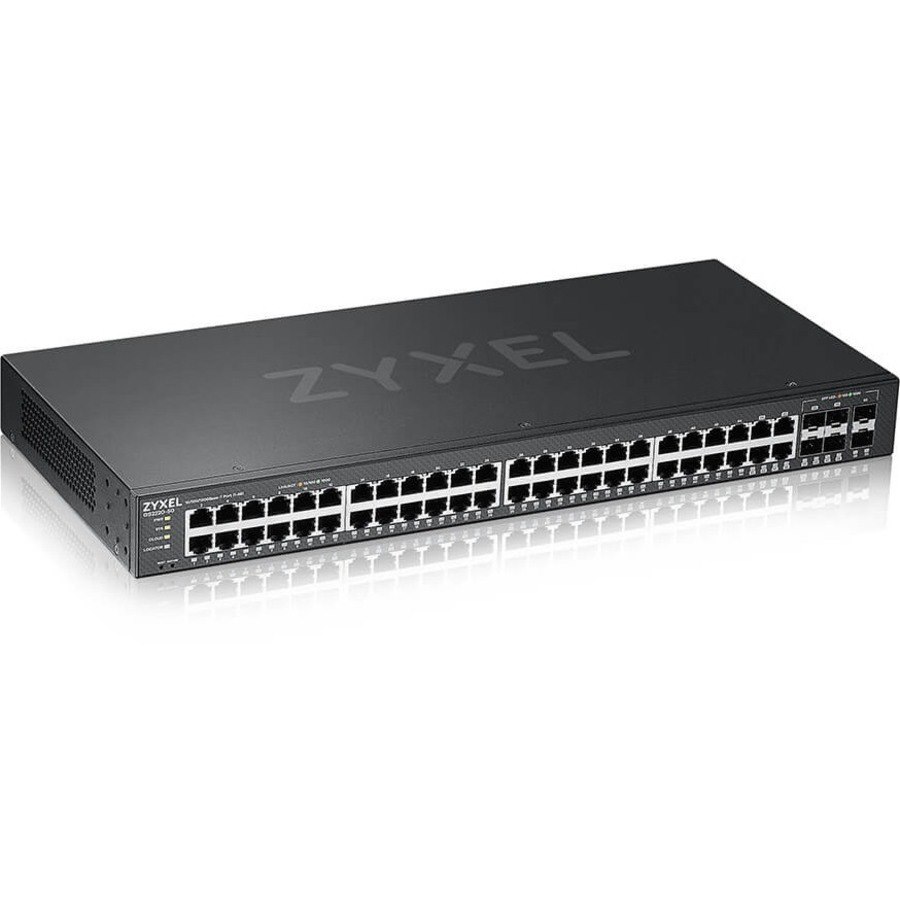 ZYXEL GS2220-50 48-Port Gigabit L2+ Managed and Nebula Pro Cloud Managed Switch with 2 SFP Uplinks