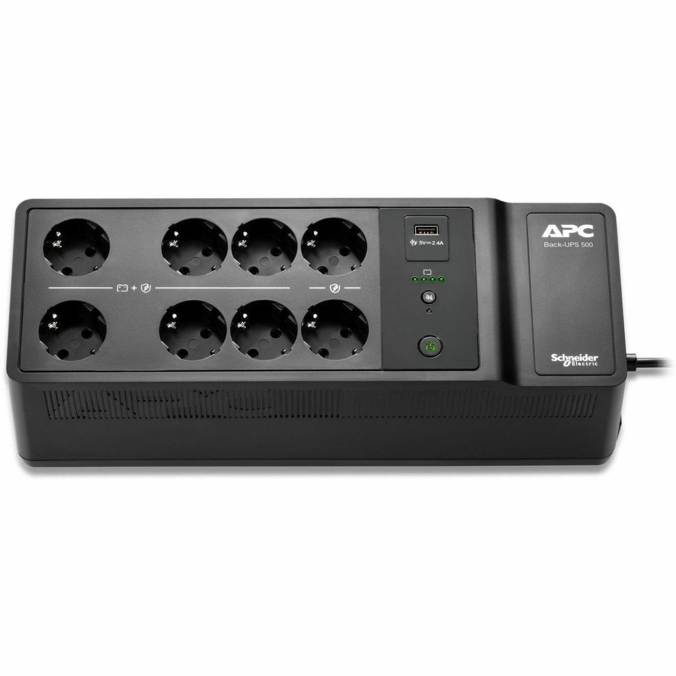 APC by Schneider Electric Back-UPS Standby UPS - 500 VA/300 W