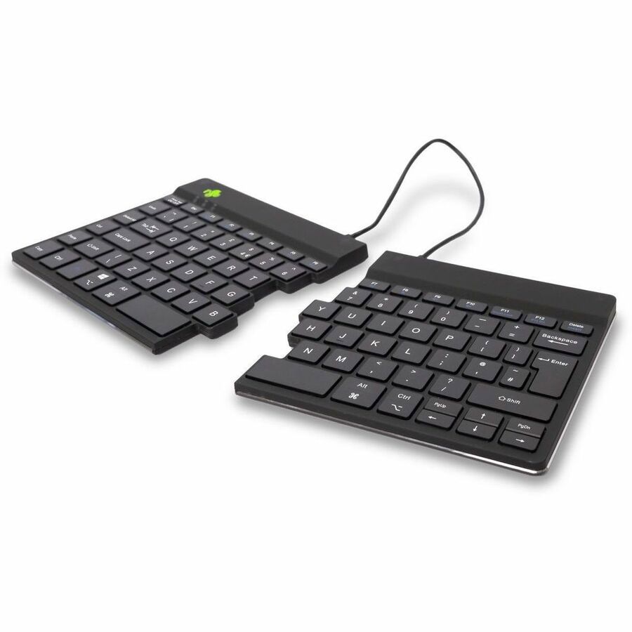 R-Go Split Break Toetsenbord - Compact - Draadloos Verbinding - USB Type C Interface - Engels (UK) - QWERTY indeling - Zwart