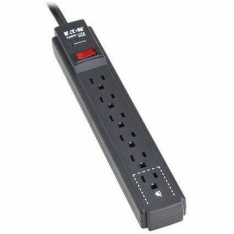 Eaton Tripp Lite Series Protect It! 6-Outlet Surge Protector - 5-15R Outlets, 600 Joules, 3 ft. (0.9 m) Cord, Black