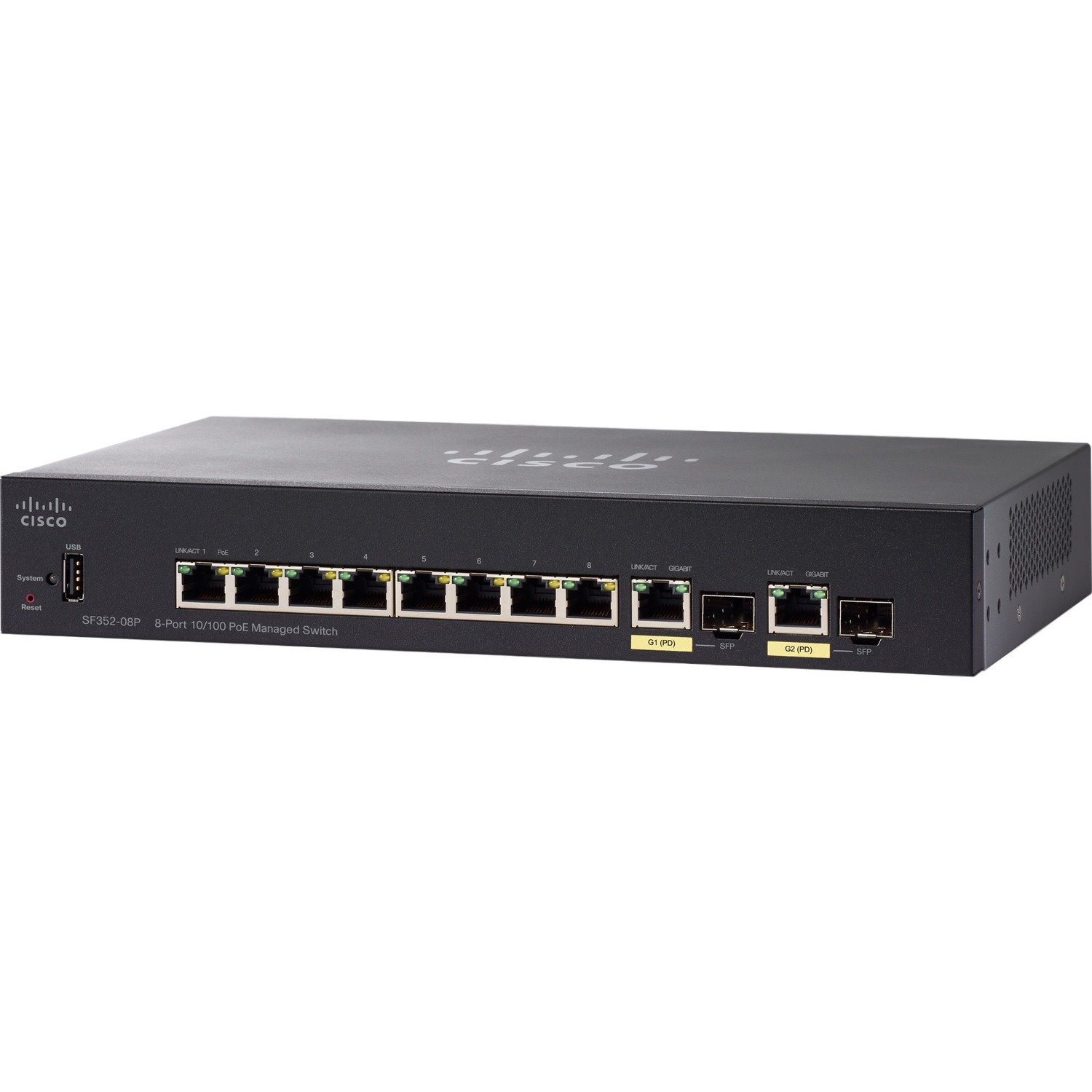 Cisco SF352-08P 8-Port 10 100 POE Managed Switch