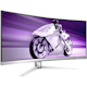 Evnia 34M2C8600 34" Class UW-QHD Curved Screen Gaming OLED Monitor - 21:9 - Textured White