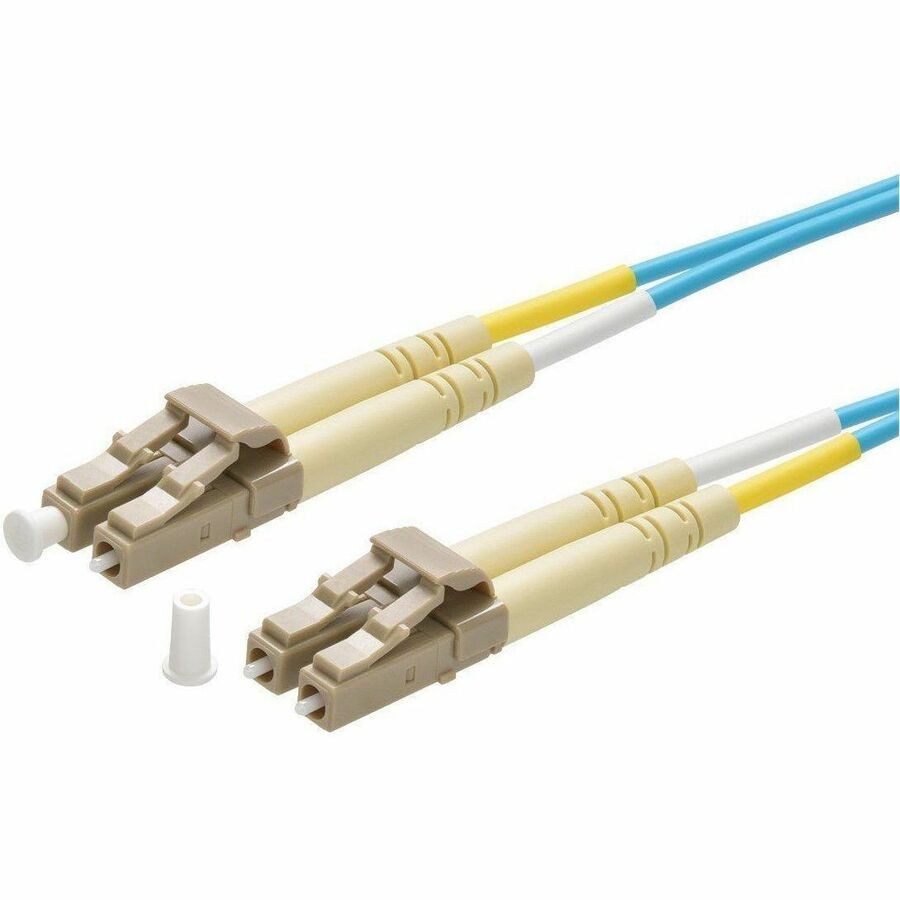 Monoprice Multi-Mode Om4 Fiber Optic Cable - LC-LC Ul 2MM 50/125 Ofnr Duplex Aqu