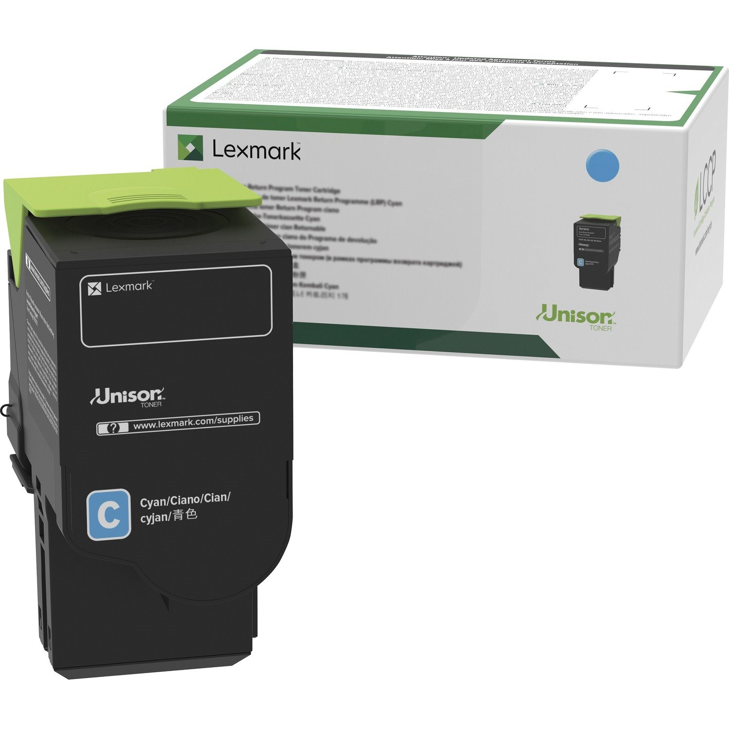 Lexmark Unison Original High Yield Laser Toner Cartridge - Cyan - 1 Each