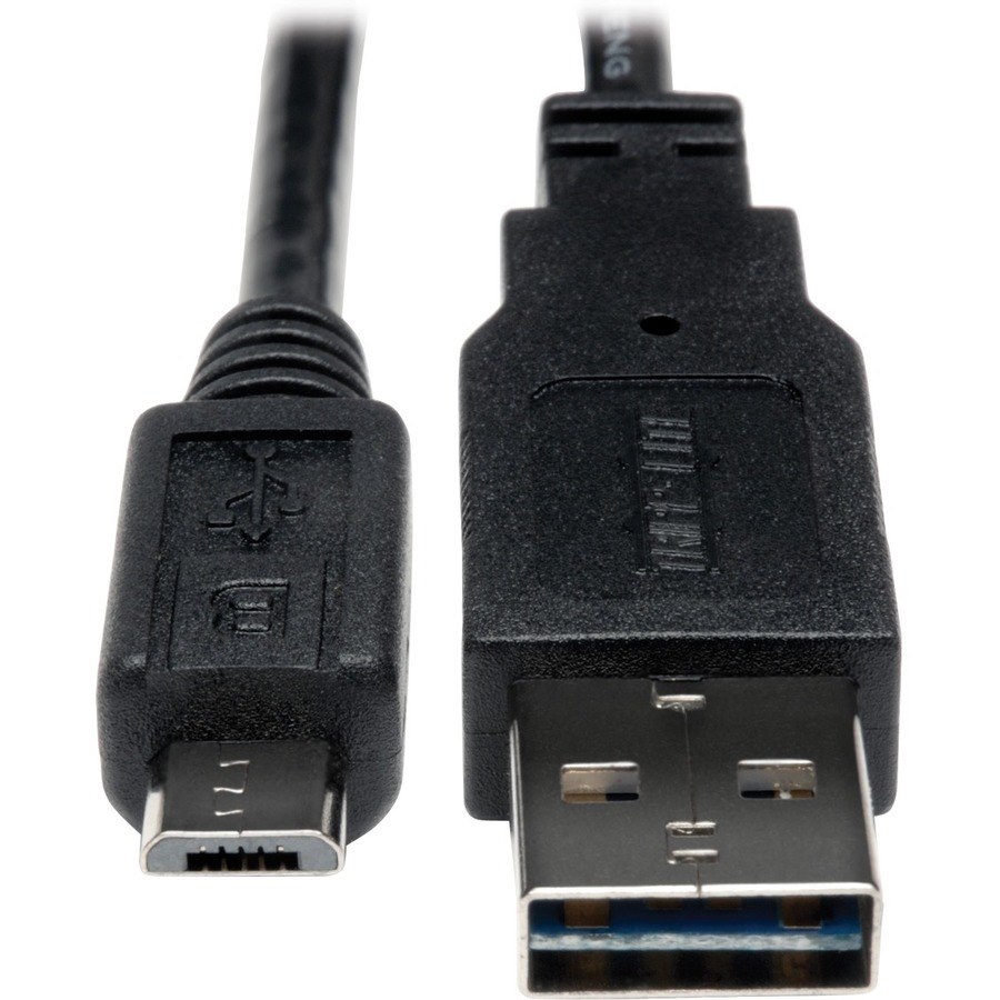 Eaton Tripp Lite Series Universal Reversible USB 2.0 Cable (Reversible A to 5Pin Micro B M/M), 6-in. (15.24 cm)