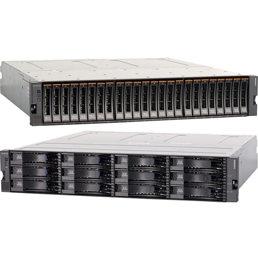 Lenovo V3700 V2 24 x Total Bays SAN Storage System - 2U Rack-mountable