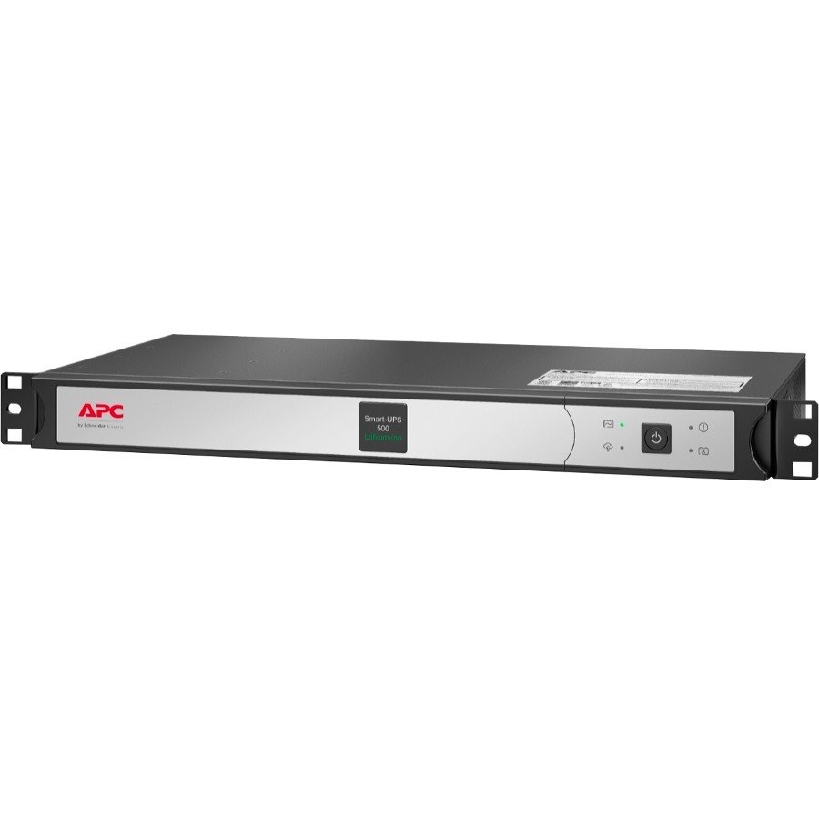 APC Smart-UPS, Line Interactive, 500VA, Lithium-ion, Rackmount 1U, 120V, 4x NEMA 5-15R outlets, Network Card, Short Depth