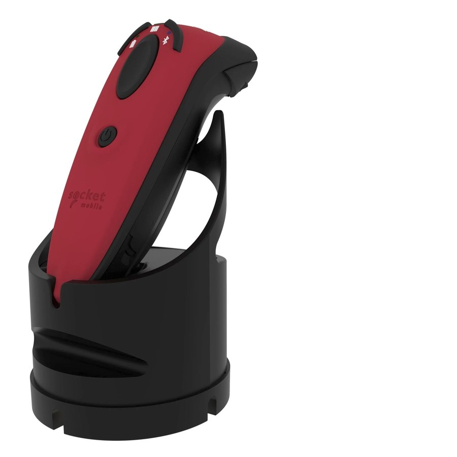 Socket Mobile DuraScan D720 Rugged Warehouse Handheld Barcode Scanner - Wireless Connectivity - Red - USB Cable Included