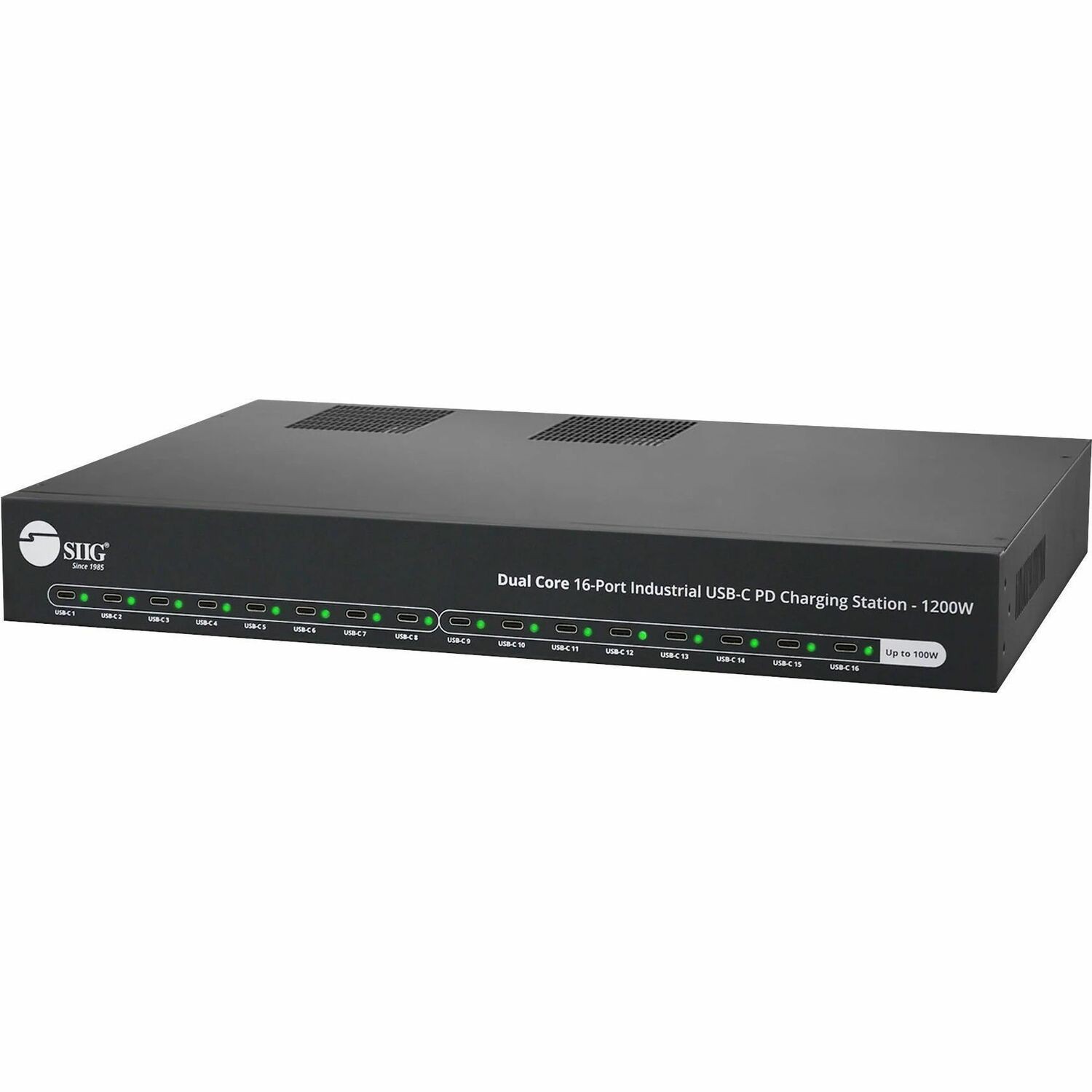 SIIG Dual Core 16-Port Industrial USB-C PD Charging Station - 1200W