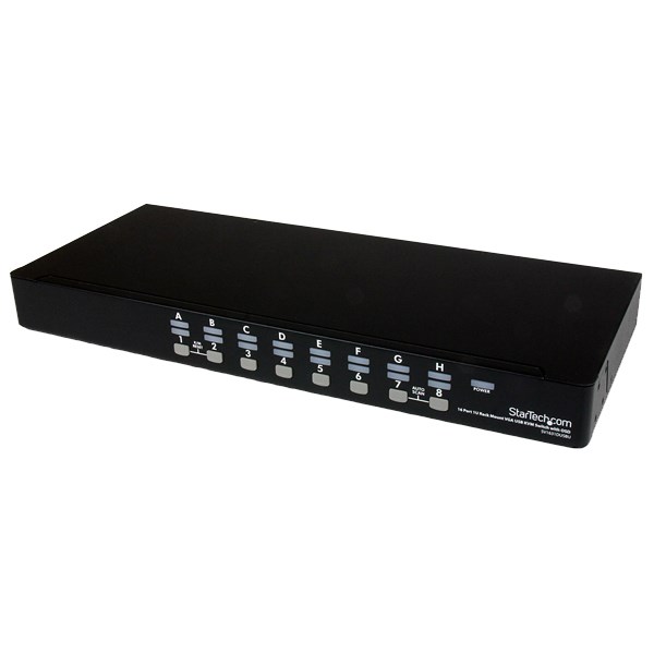 StarTech.com 16 Port 1U Rack Mount USB KVM Switch Kit w/ OSD & Cables