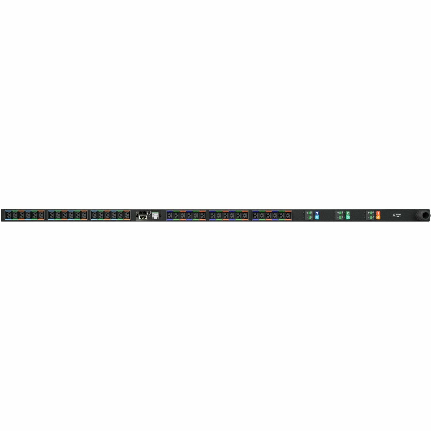 Vertiv Geist Monitored RPDU with Next-Gen IMD| 32A | 230/400V WYE | 36 Combination C13 / C19 outlets | 3P+N+E (IP44) | 22kW | VP4G30AP