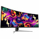 MSI MPG 491CQP QD-OLED 49" Class Dual Quad HD (DQHD) Curved Screen Gaming OLED Monitor - 32:9 - Metallic Black