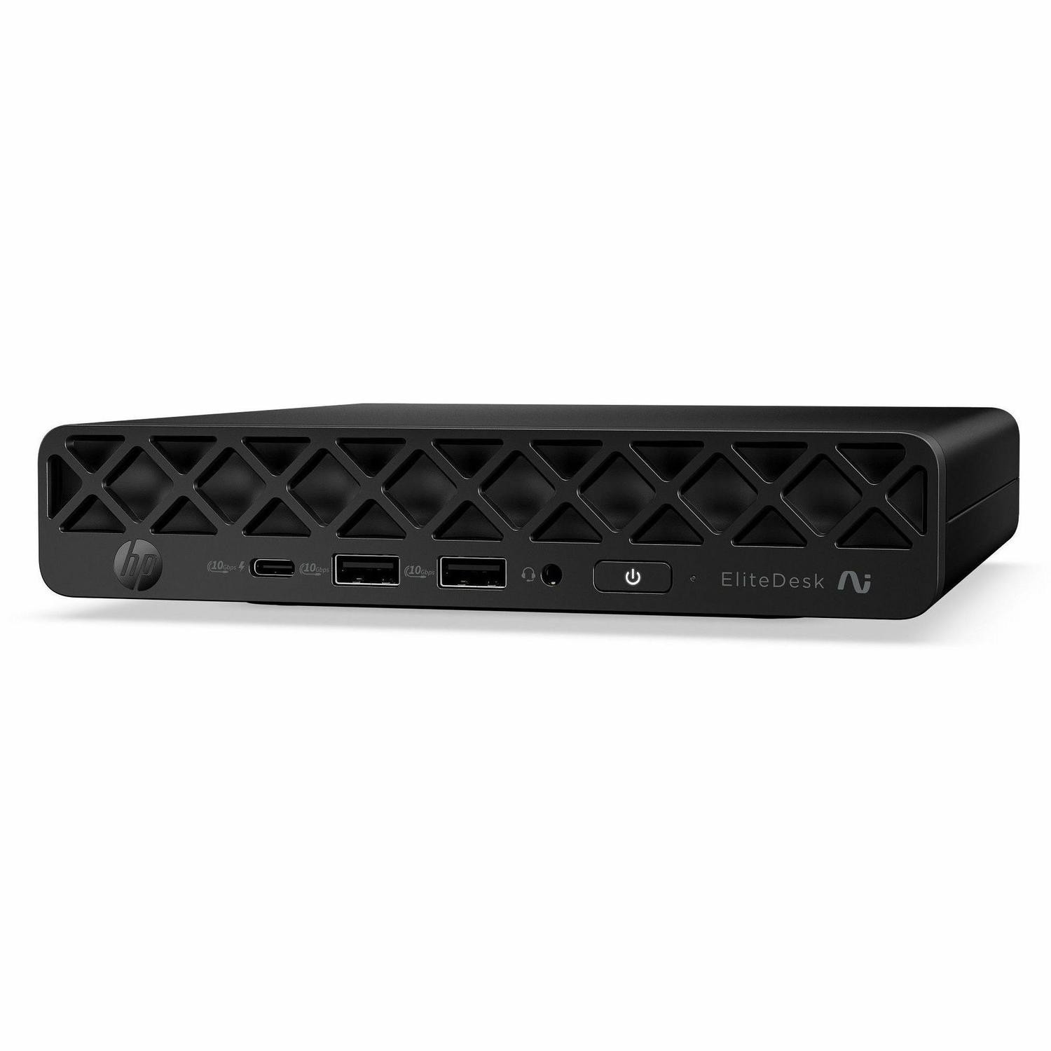 HP EliteDesk 8 G2a Desktop Computer - AMD Ryzen AI 7 Ryzen AI 400 Series 445 - 16 GB - 512 GB PCI Express NVMe 5.0 SSD - Mini PC - Jack Black