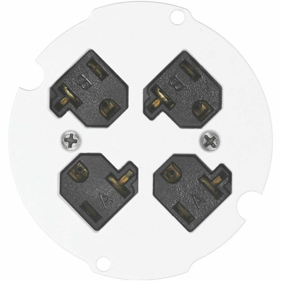 Hubbell Premise Wiring 4" Series, Sub Plate, Quad 20A 125V Receptacle