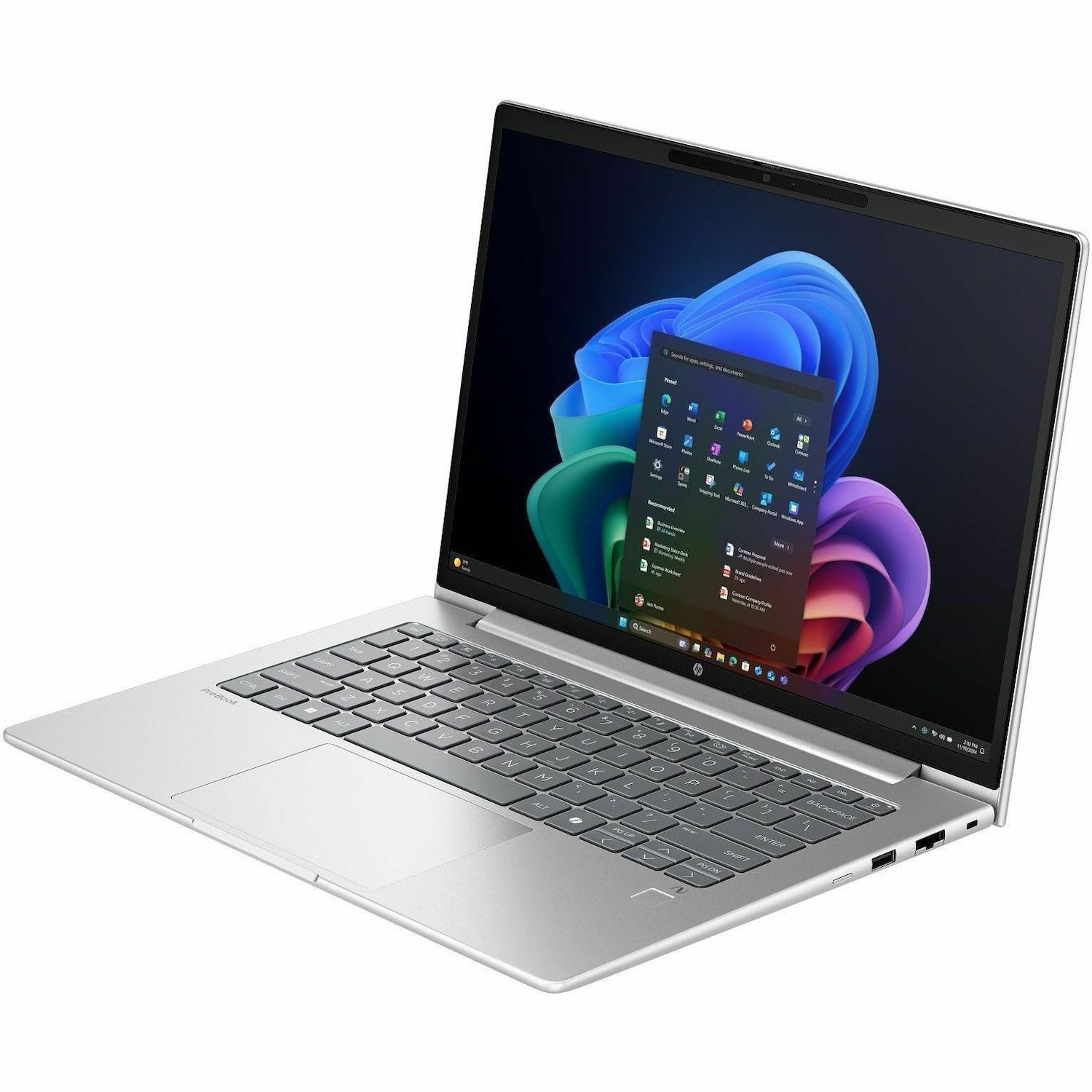 HP ProBook 4 G1q 14" Copilot+ PC Notebook - WUXGA - 60 Hz - Qualcomm Snapdragon X X1-26-100 - 16 GB - 512 GB PCIe NVMe SSD - English Keyboard - Pike Silver
