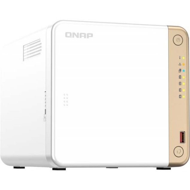 QNAP Turbo NAS TS-462-2G 4 x Total Bays SAN/NAS Storage System - 4 GB Flash Memory Capacity Celeron N4505 Dual-core (2 Core) 2 GHz - 2 GB RAM - DDR4 SDRAM Tower