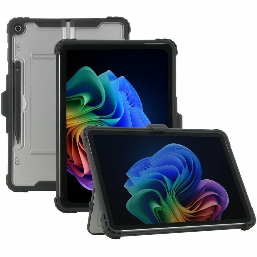MOBILIS Ultra Rugged Rugged Carrying Case for 30.5 cm (12") Microsoft Tablet - Transparent, Black