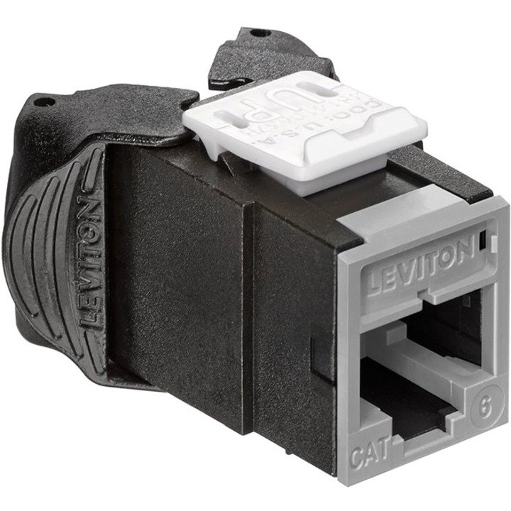 Leviton Atlas-X1 Cat 6 Component-Rated UTP QuickPort Connector, Grey