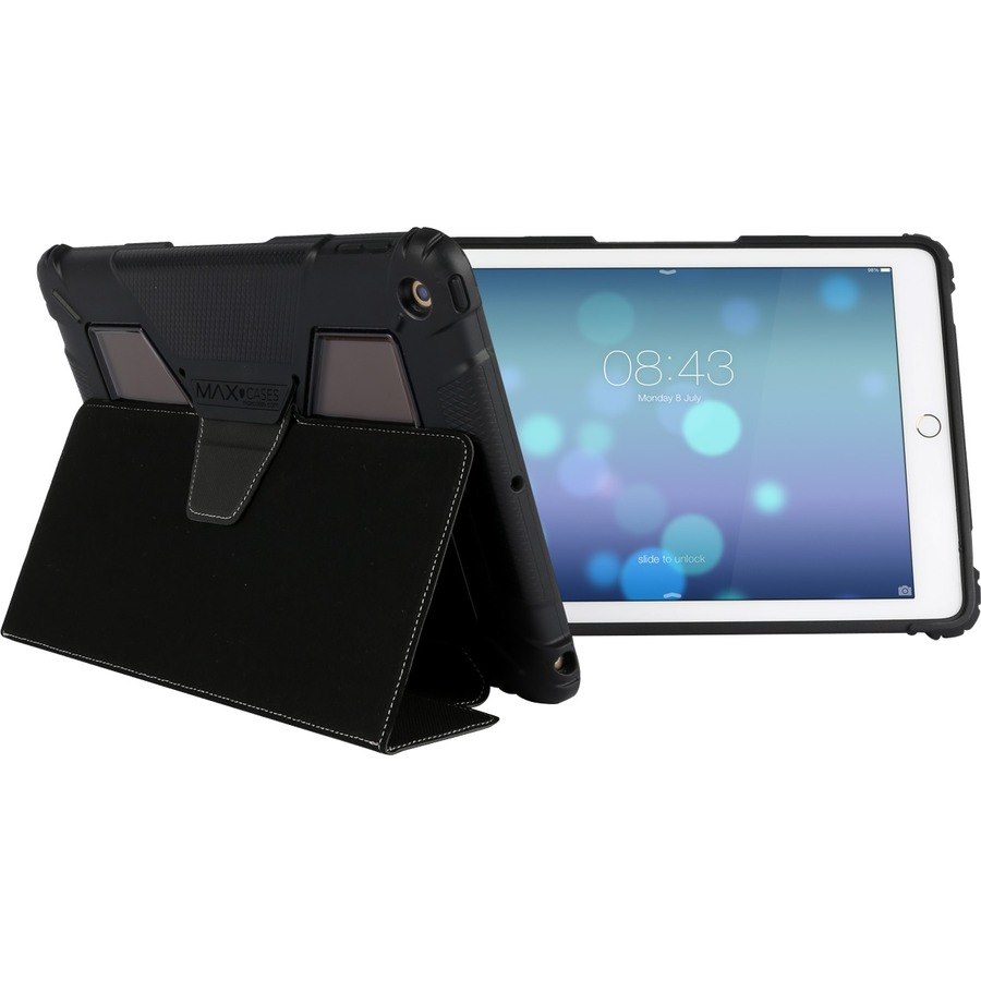 MAXCases Extreme Folio Carrying Case (Folio) for 24.6 cm (9.7") Apple iPad (5th Generation), iPad (6th Generation) Tablet - Black