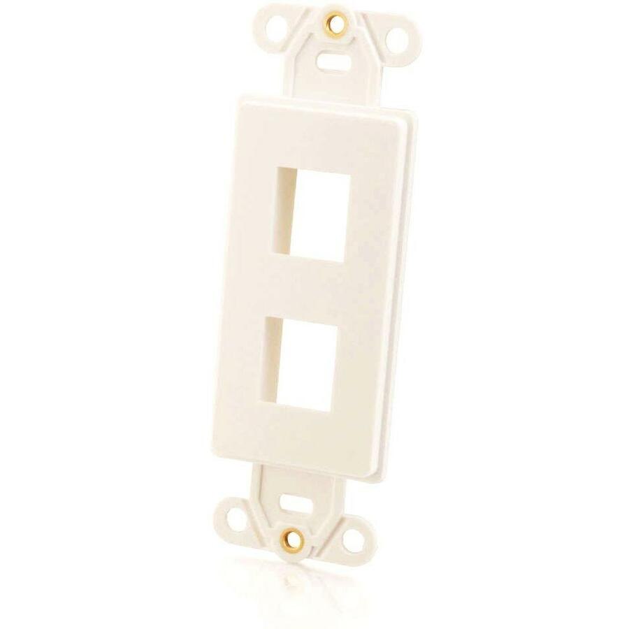 C2G Decora Style 2-Port Multimedia Keystone Insert - White