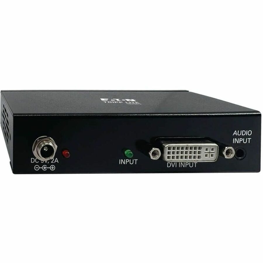 Eaton Tripp Lite Series 2-Port DVI Splitter with Audio and Signal Booster, Single-Link 1080p @ 60 Hz (DVI-D F/2xF), International Plug Adapters, TAA