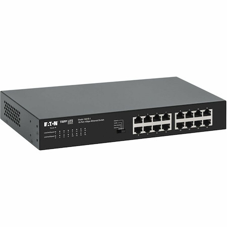 Eaton Tripp Lite Series 16-Port 10/100/1000 Mbps Desktop Gigabit Ethernet Unmanaged Switch, Metal Enclosure