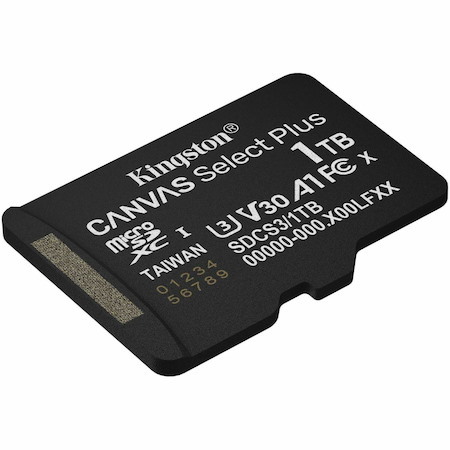 Kingston Canvas Select Plus 1 TB Class 10/UHS-I (U3) V30 microSDXC - 1