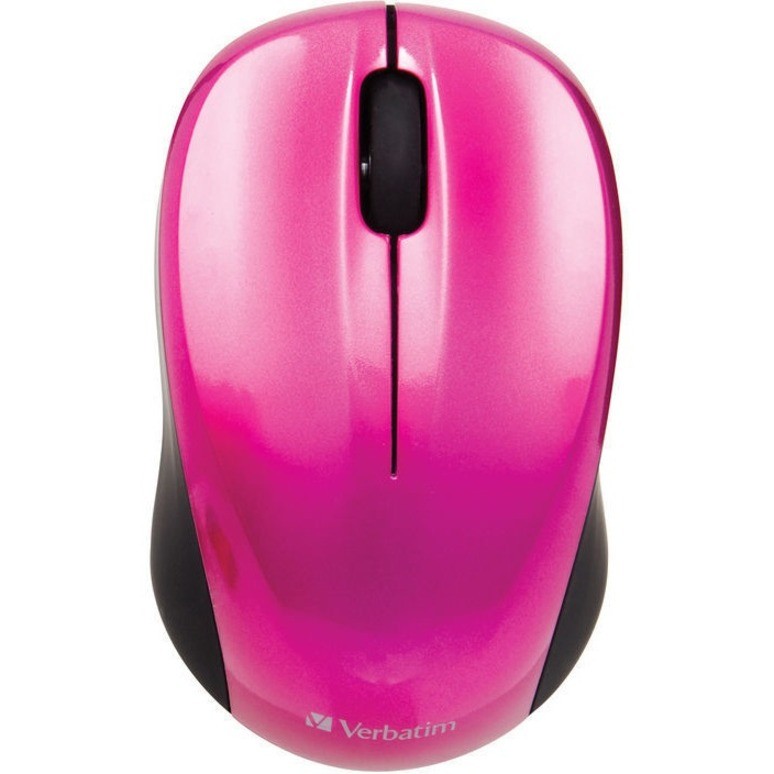 **ON SPECIAL** Verbatim GO Nano Hot Pink Mouse 2.4GHz Wireless Optical, Ultra Compact, 3 Buttons, 1600dpi, Nano Receiver