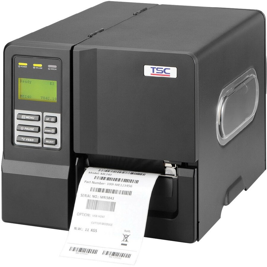 TSC Auto ID ME240 Desktop Thermal Transfer Printer - Monochrome - Label Print - USB - Serial