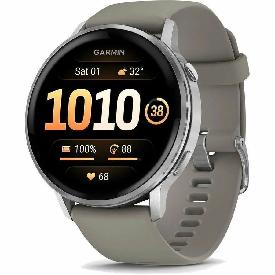 Garmin Venu 4 - 45 mm Silver with Silver Gray Silicone Band