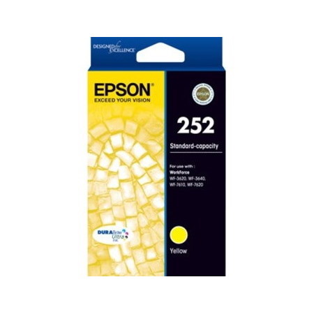 Epson DURABrite Ultra 252 Original Standard Yield Inkjet Ink Cartridge - Yellow - 1 Pack