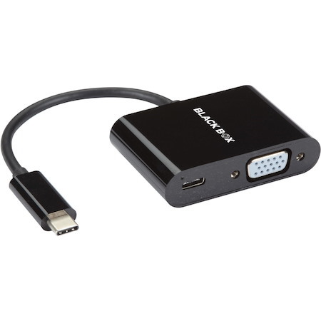 Black Box USB-C to VGA Adapter with 60W Power Delivery, 4K60, HDR