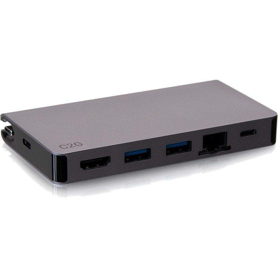 C2G USB C Docking Station with 4K HDMI, USB, Ethernet, and USB C - Power Delivery up to 100W