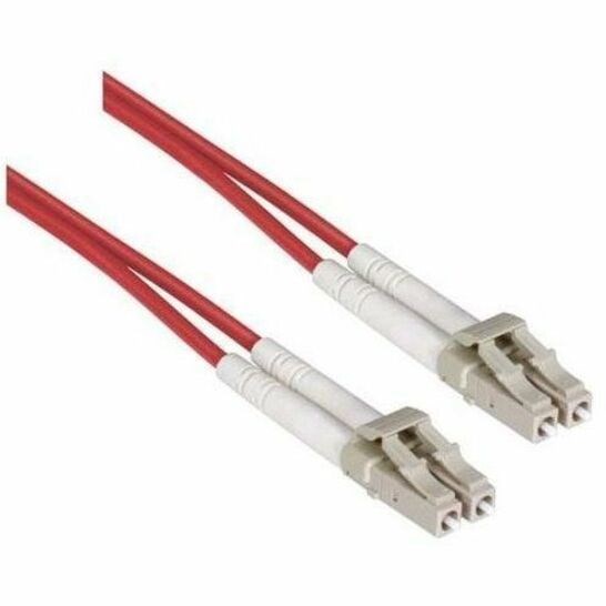 Axiom LC/LC Multimode Duplex OM2 50/125 Fiber Optic Cable 3m - TAA Compliant (Red)