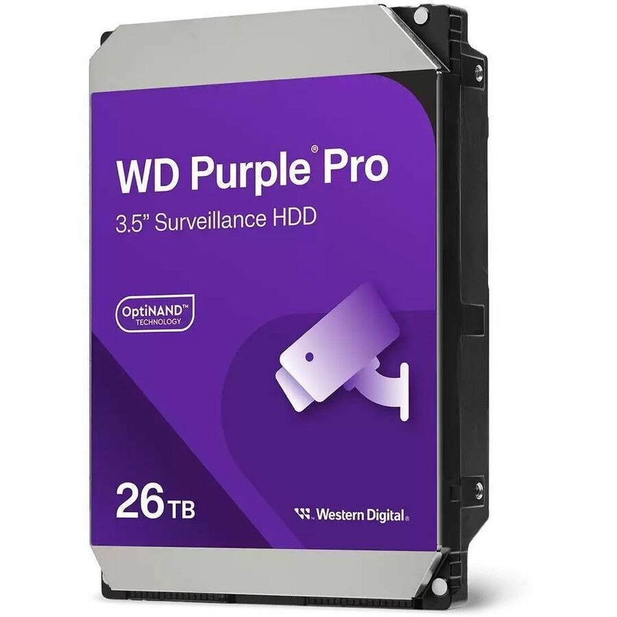 WD Purple Pro WD260PURP 26 TB Hard Drive - 3.5" Internal - SATA - Conventional Magnetic Recording (CMR) Method