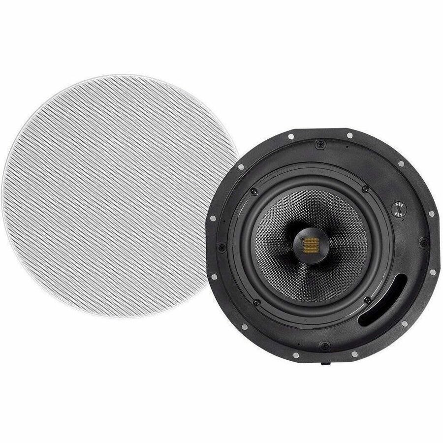 Monoprice Amber Ceiling Speakers 8-Inch 2-Way Carbon Fiber With Ribbon Tweeter (
