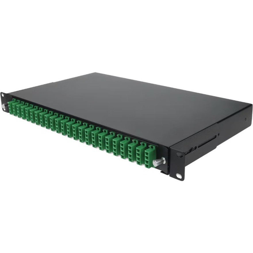 AddOn 19-inch Rack Mount 1U Patch Panel with 48 APC LC Duplex, Single-Mode OS2