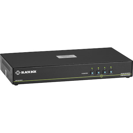 Black Box NIAP 3.0 Secure 4-Port Single-Head DVI-I KVM Switch