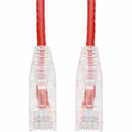 AddOn 7ft Red CAT 6 Slim PVC Ethernet Cable Snagless Clear-Claw RJ-45 M/M