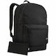 Case Logic Commence CCAM-1216 Carrying Case (Backpack) for 15.6" Notebook, Electronics, Book, Folder, Water Bottle, Accessories - Black