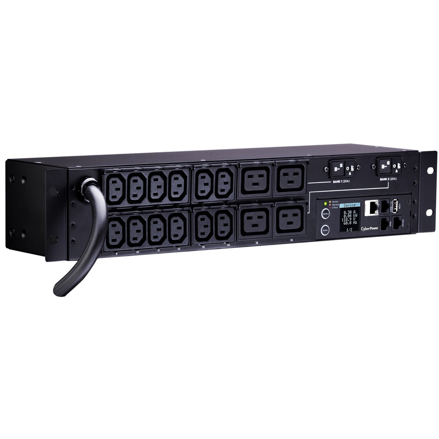 CyberPower PDU31008 Single Phase 200 - 240 VAC 30A Monitored PDU