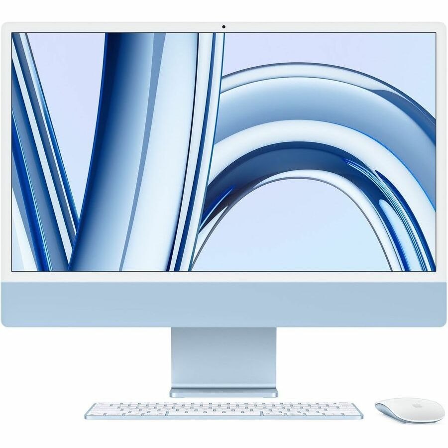 Apple iMac MQRR3B/A All-in-One Computer - Apple M3 Octa-core (8 Core) - 8 GB RAM - 512 GB SSD - 61 cm (24") 4.5K 4480 x 2520 - Desktop - Blue