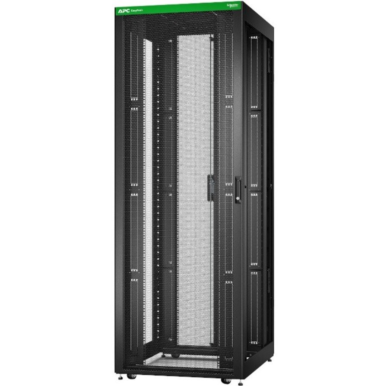 APC by Schneider Electric Easy ER8800 48U Floor Standing Enclosed Cabinet Rack Cabinet - 482.60 mm Rack Width x 838.20 mm Rack Depth - Black