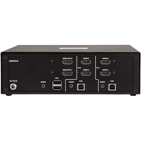 Tripp Lite by Eaton Secure KVM Switch, 2-Port, Dual-Monitor, HDMI, 4K, NIAP PP3.0, Audio, TAA