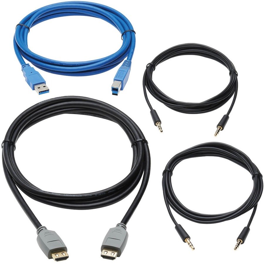 Eaton Tripp Lite Series HDMI KVM Cable Kit for B005-HUA2-K and B005-HUA4 KVM, 4K HDMI, USB 3.2 Gen 1, 3.5 mm, 6 ft. (1.8 m)