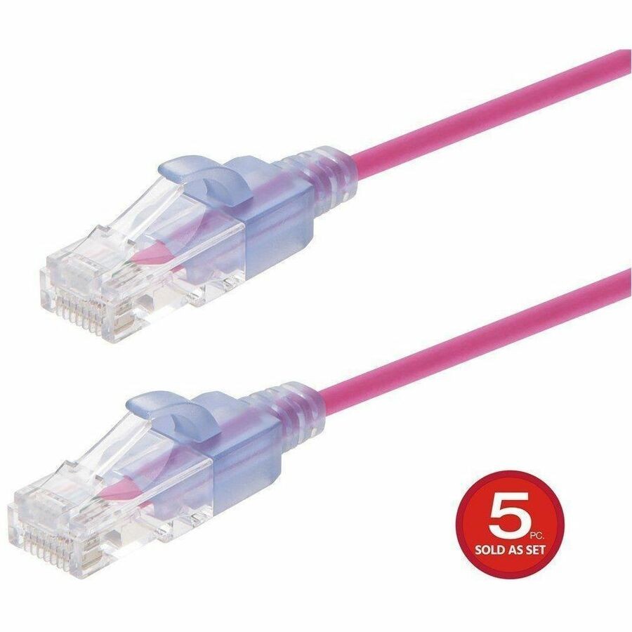 Monoprice Slimrun Cat6a Ethernet Patch Cable-Nagless RJ45 550MHZ Utp Pure Bare C
