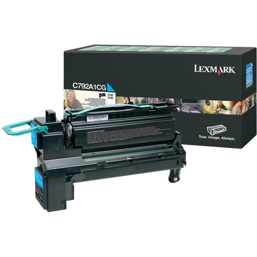 Lexmark C792A1CG Original Laser Toner Cartridge - Cyan - 1 Pack
